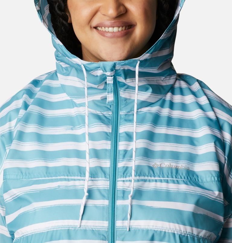 Columbia Flash Challenger Novelty Windbreaker Jakke Dame Stripete | Plus Size 63270C